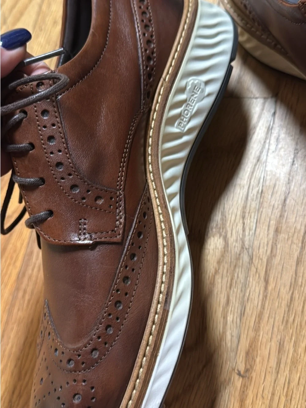 Ecco Brown Leather Wingtip Derby Oxfords